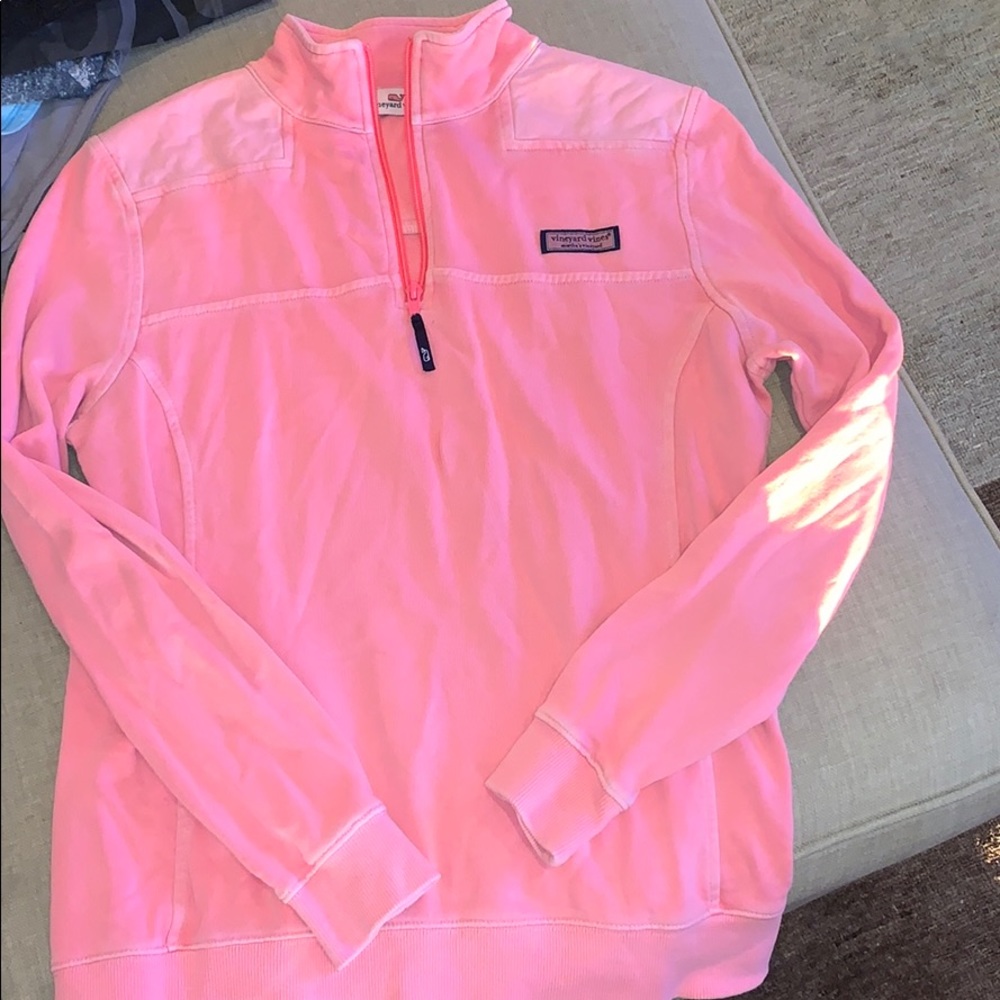 Pink vineyard vines quarter zip